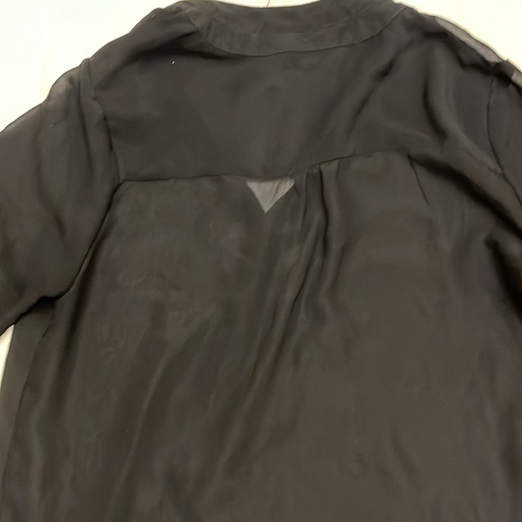 Black sheer blouse gold buttons by Mossimo - Picture 8 of 9